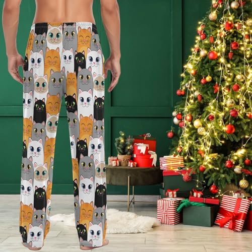 visesunny Mens PJ Pajama Pants Bottoms Cotton Soft Lounge Pants Sleepwear PJs with Pockets4