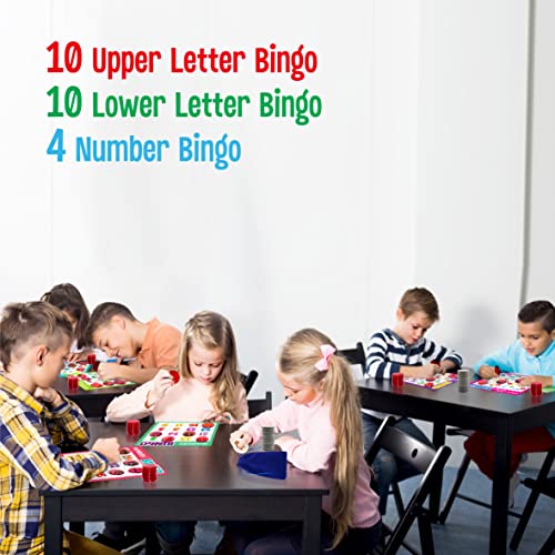 SpriteGru Jeu de Bingo de l'alphabet, Jeu de Bingo des majuscules/minuscules/Chiffres ABC et 123 pour Les Enfants de 4 à 8 Ans, Parfait pour la Salle de Classe et la Maison. – Image 7