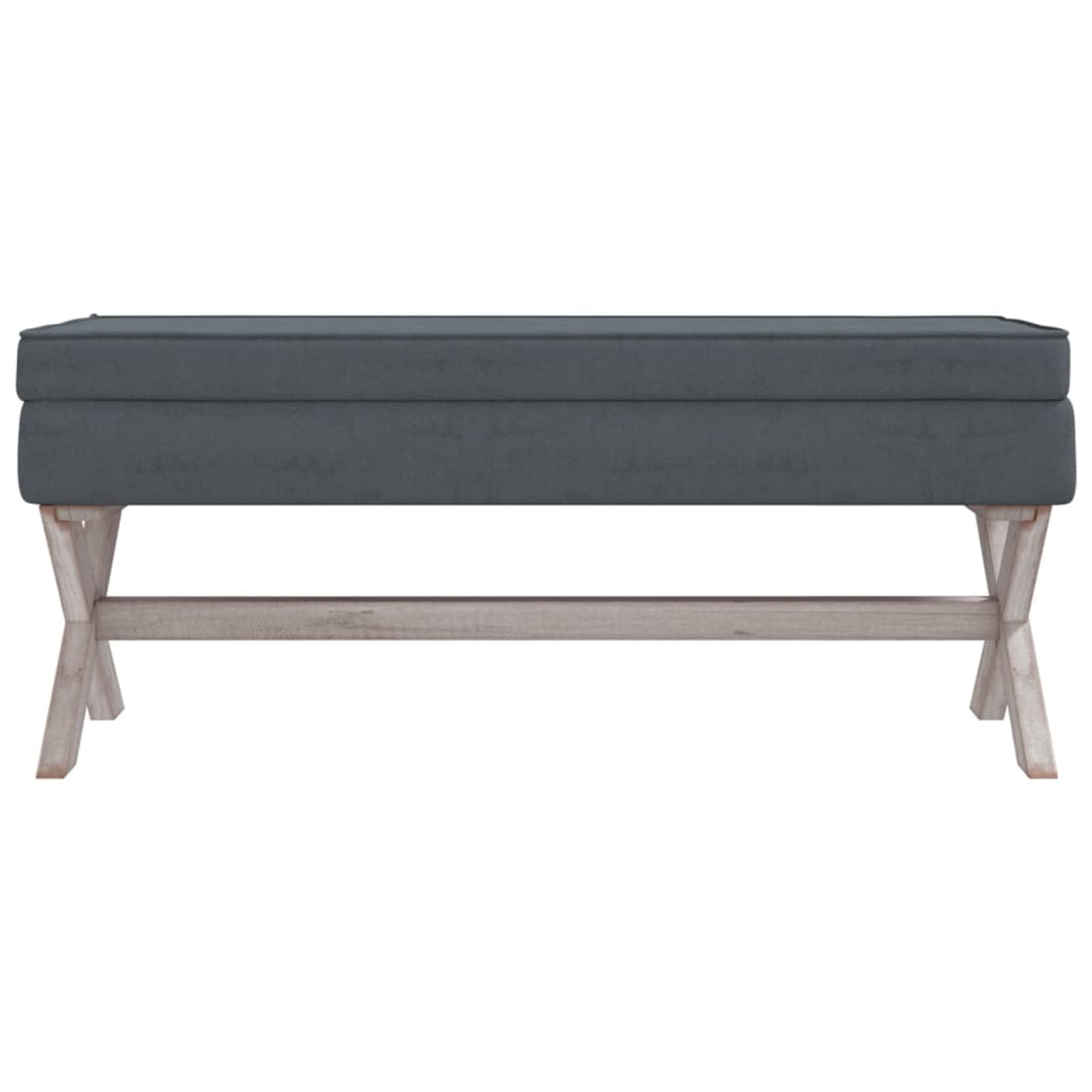 ShGaxin Taburete con almacenaje Terciopelo Gris Oscuro 110x45x49 cm, Taburete Bajo, Taburete Pequeño, Taburete Meditacion, Taburetes De Cocina