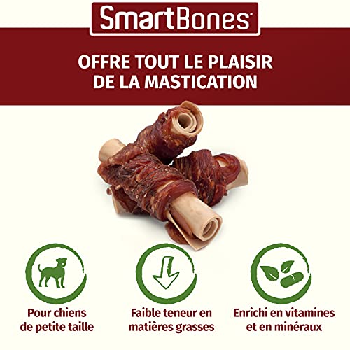 Bâtonnets à mâcher SmartBones de qualité premium pour petits chiens - 12