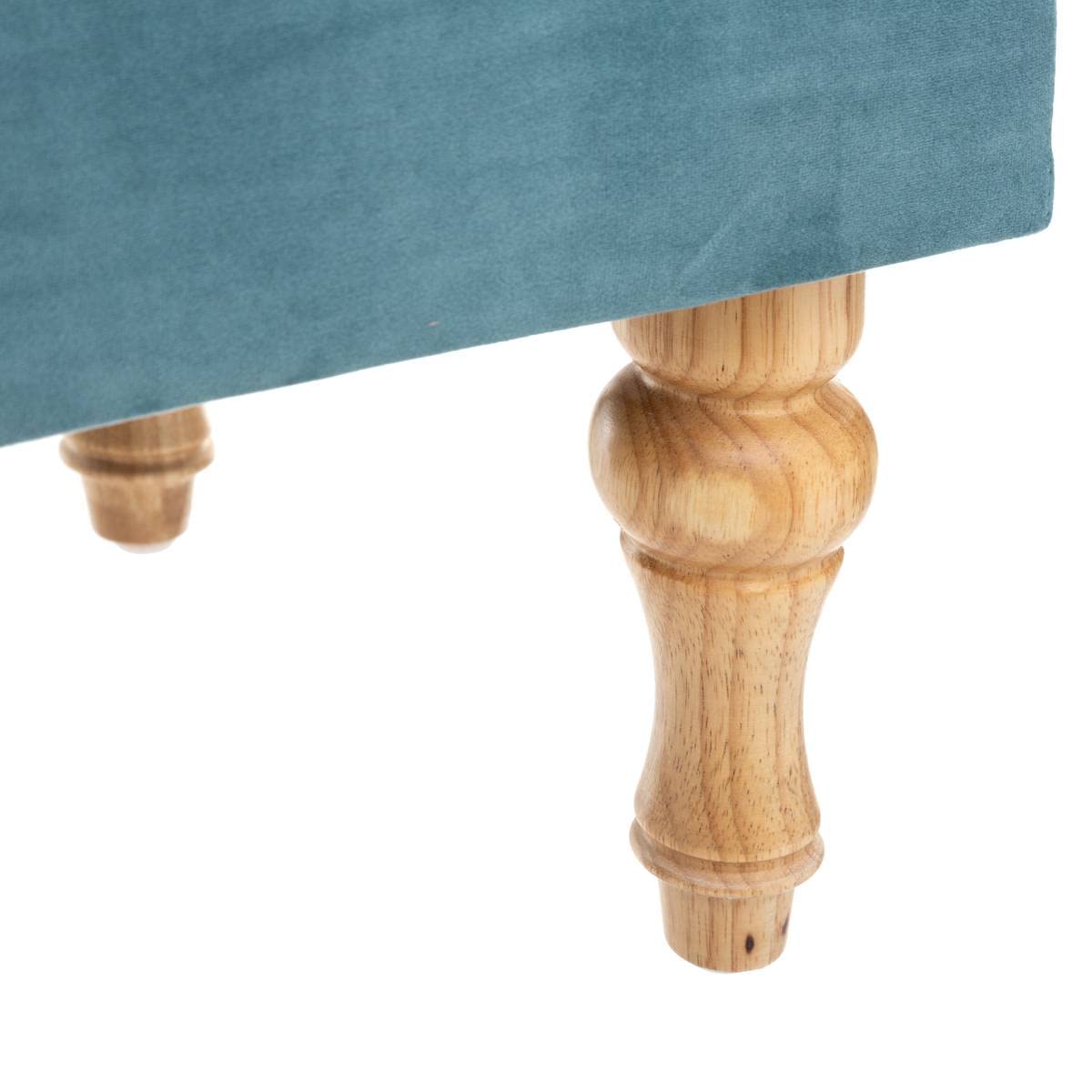 2 en 1 Banquette et Coffre en Velours 102 x 38 x 41 cm - Atmosphera