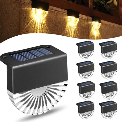HELESIN 8 Stück Solarlampen für Außen Garten, Wasserdichte Solarleuchten...