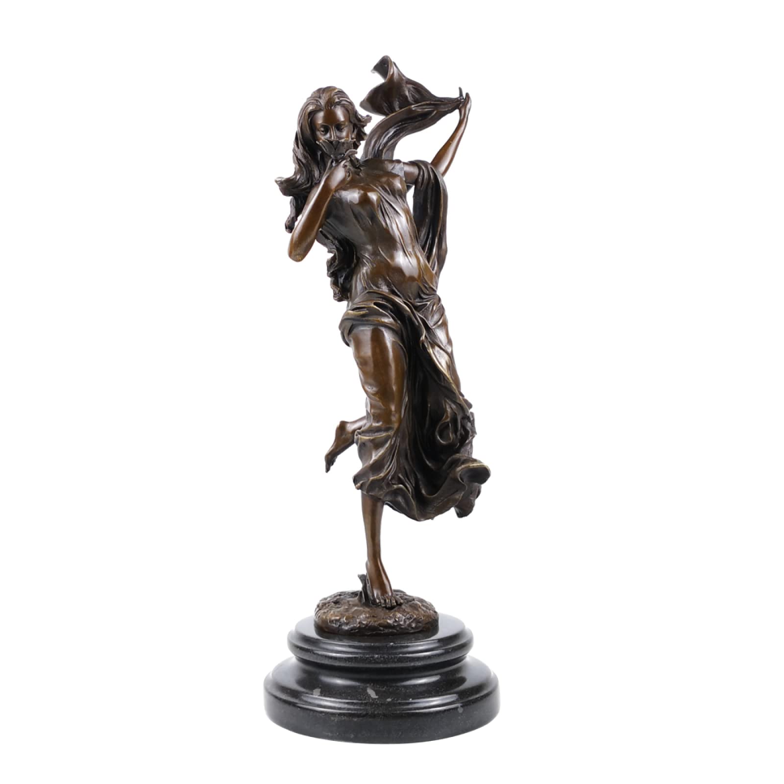 Amazon.co.jp: 彫刻像彫刻置物ブロンズ彫刻花の女性像女性アート