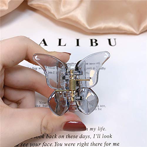6 Pinzas Mini Mariposa Transparente para Cabello miniatura 6