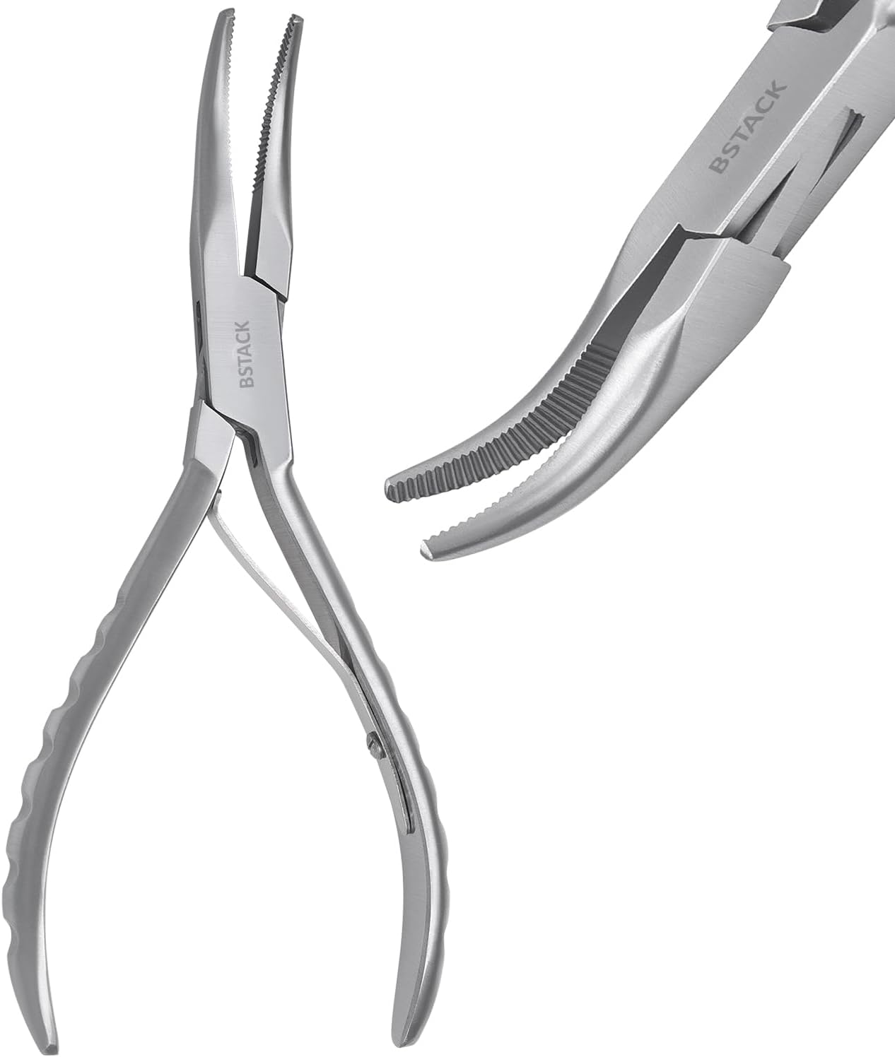 Brand Stack Fish Bone Pliers 6.5” Stainless-Steel Needle Nose Plier with Non-Slip Grip Japanese made Dishware Safe Food Grade Fish Deboning pliers for Plucking & Pulling Fish Pin bones.
