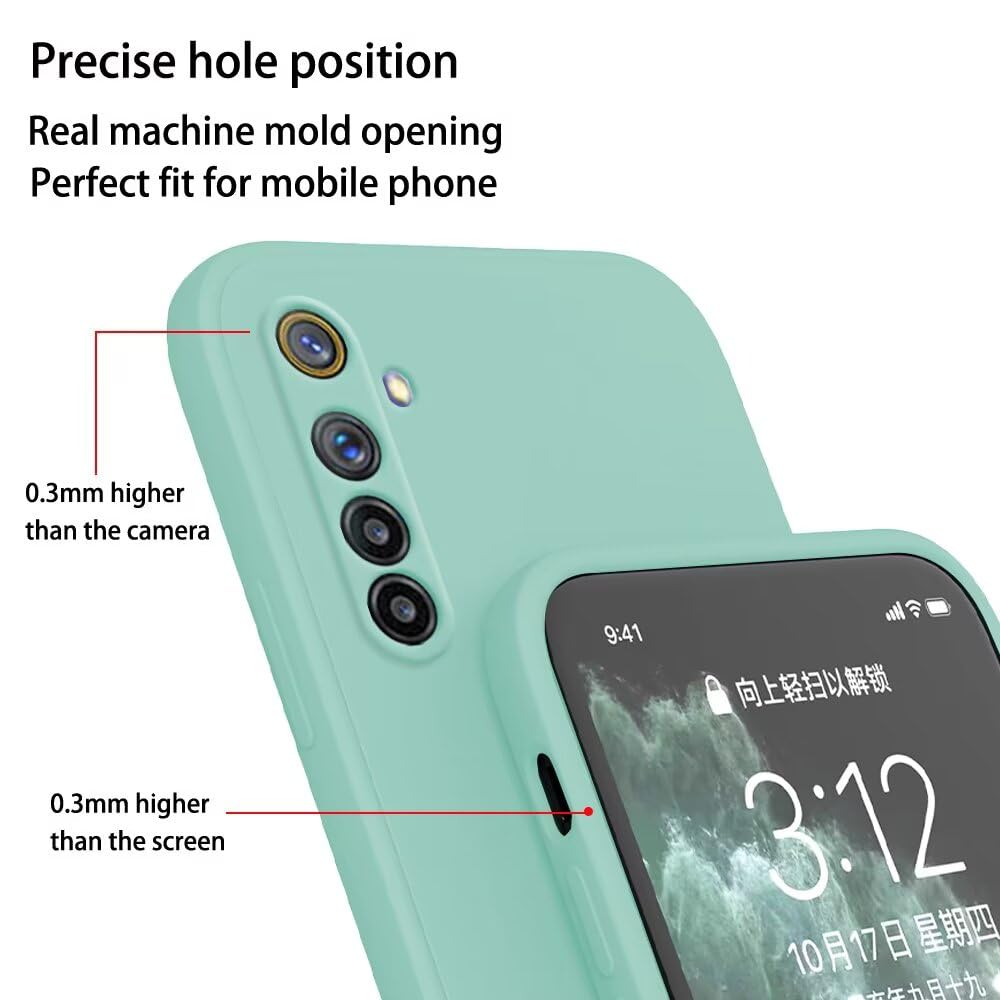 Custodia EASSGU Per Realme 6 Pro, Cover Morbida In Silicone TPU, Verde Scuro, Antiurto - 5