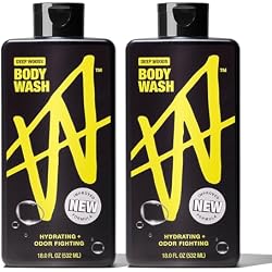 W By Jake Paul Body Wash for Men, Odor Fighting, Deep Cleaning Shower Gel, Hydrating Mens Bodywash, Deep Woods Scent, 2 Pack, 18 fl oz