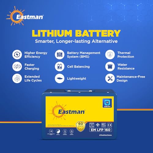 Image of Eastman Lith Tech Combo 1200VA /12V Inverter with 100Ah Lithium Battery | Home, Office & Shop Power Backup | Long Life | Fast Charging | Warranty: 60 Month Battery, 36 Month Inverter, 10 Yr Transformer