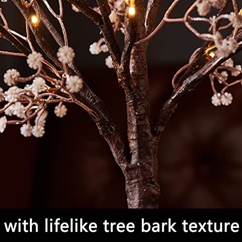 Fudios Lighted Flower Trees For Decoration Inside With Timer 18In 30 Led Usb Battery Operated Table Top Artificial Baby Breath Flowers With Lights For Wedding Party Decor #TOP3