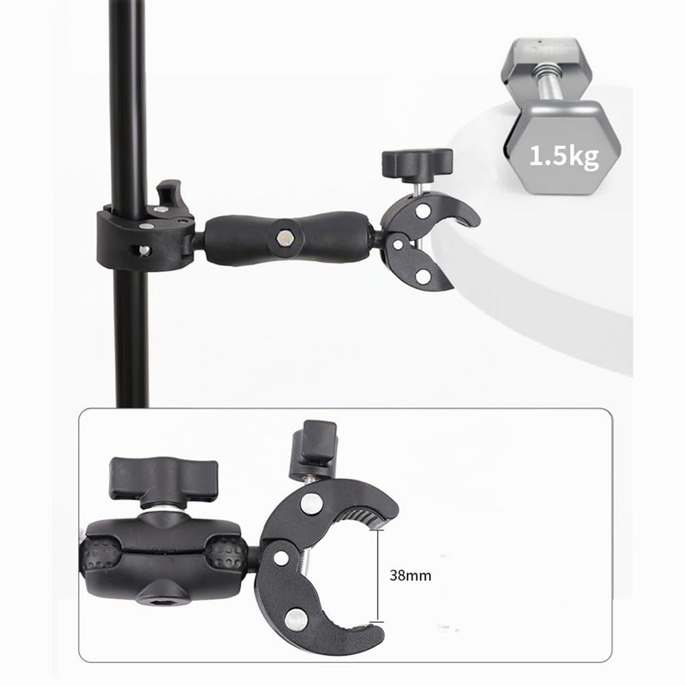 NEWFUN Supporto per Videocamera, Accessorio per insta360 x5, Kit per Moto per insta360 x4, X3, X2 Rotazione di 360 Gradi, Doppio Morsetto, Supporto per Moto, Compatibile con Più Dispositivi