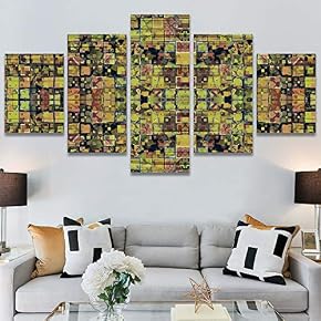 SIGNWIN 5 Panel Canvas Wall Art Modern Art...
