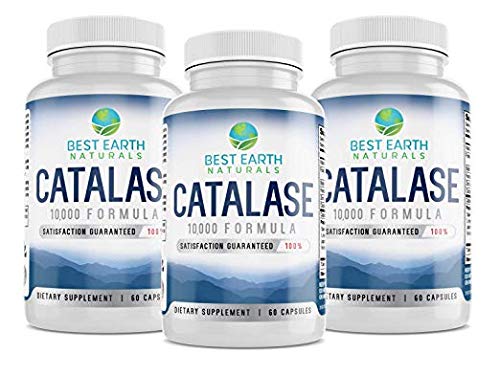 Catalase 10,000 Formula 3 Bottle Set Catalase Enzyme Enhancer with Biotin, Saw Palmetto and 10,000 Units of Catalase Enzyme for Men and Women 90 Day Supply