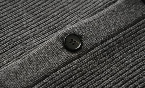 Solid Color Casual Lapel Single-Breasted Simple Slim Fit Men's Wool Knitted Cardigan3