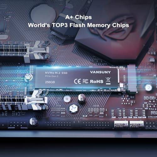 Image of Vansuny 256GB NVMe M.2 Internal Solid State Drive PCIe 3.0 TLC M.2 SSD 3D NAND 2280 Speed up to 2800 /2300MB /s Internal Solid State Hard Drive PCIe SSD