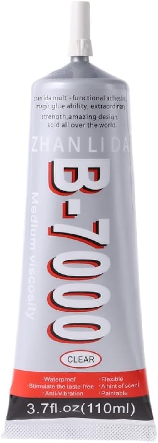 Wow Collectionz - B-7000 110ml Super Glue, Paste for Rhinestones Crafts,Shoes, Fabric, Jewelry Making, Cell Phones, Tablet, Wood, Rubber, Leather Textile