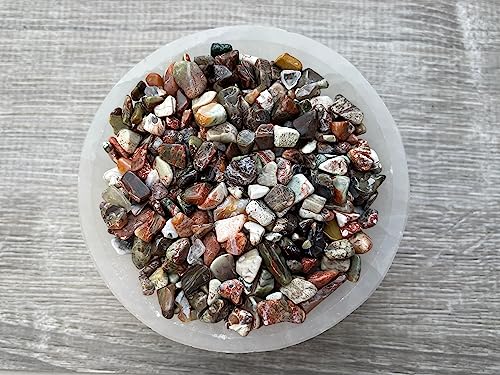 Image of 2 oz Lot Natural Semi Tumbled Gemstone Chips, Crushed Mini Crystals, Undrilled Crystal Chips (Ocean Jasper)