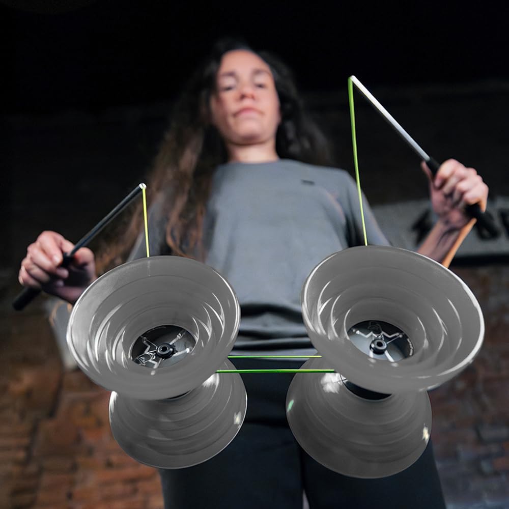 SkillAddicts Diabolo - Gris (goma duradera, cualquier nivel de habilidad, incluye aplicación de aprendizaje de trucos)