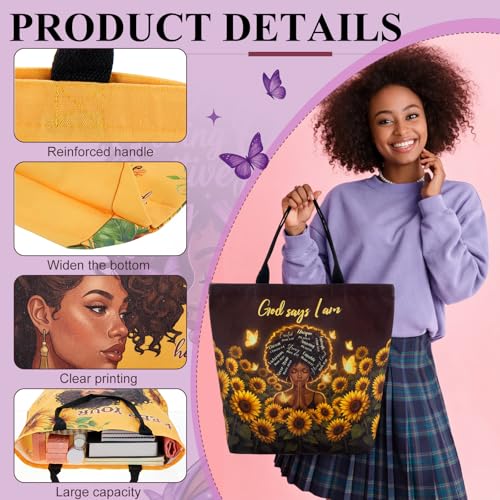 4/8 Piezas Bolsos Tote Grandes para Mujer Afroamericana miniatura 5