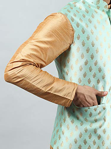 Image of Uri and MacKenzie Men's Silk Blend Kurta Pajama with Designer Ethnic Nehru Jacket /Modi Jacket