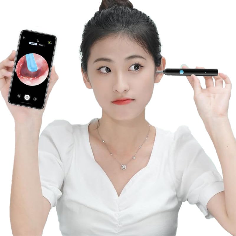 Image of Ear Cleaner Tool with Camera & LED Light, Ear Wax Removal Tool, Ear Cleaning Machine, Ear Cleaner with Camera, Ear Wax Cleaner Kit, HD Ear Camera Otoscope, Earwax Remover Tool for Adults & Kids