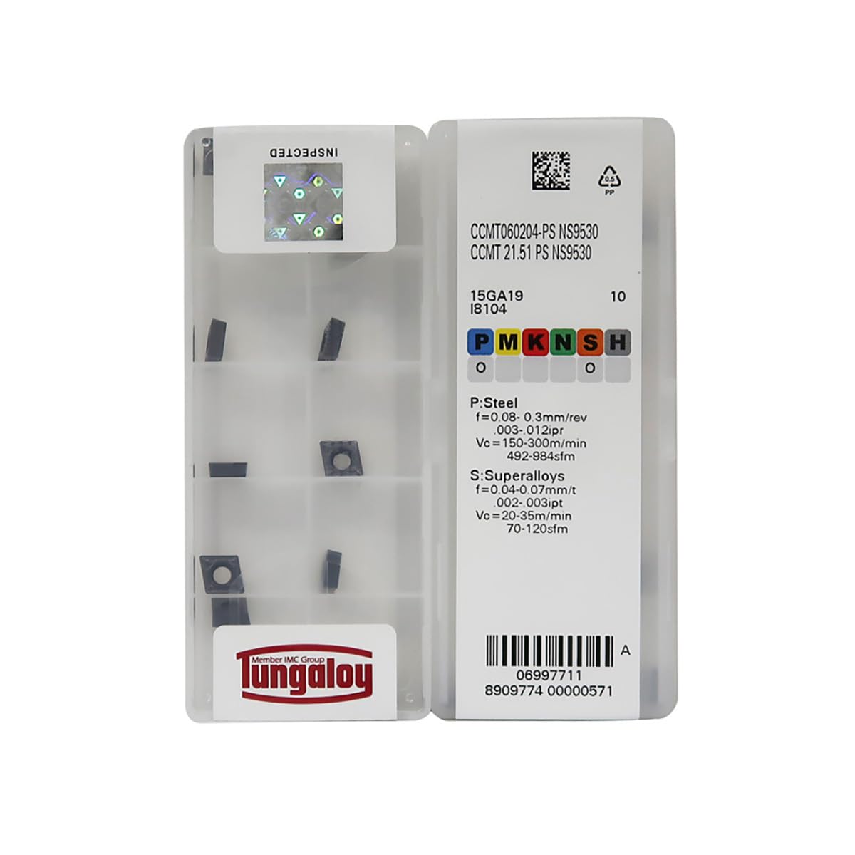 HOOGUU TUNGALOY 100% Original CCMT CCMT06 CCMT0602 CCMT060204 PS CCMT060204-PS NS9530 Turning Insert