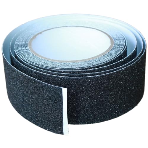 Image of Anti Slip Tape 2 Inch Wide, Waterproof Grip Adhesive Tape, Heavy Duty High Traction Friction for Indoor /Outdoor Steps (33 Ft /Black).