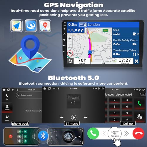Image of 4+64G /8-Core Android 15 Car Stereo for Hyundai Tucson IX35 2010-2015 with Wireless CarPlay&Android Auto, 10.1 inch IPS Touchscreen Car Radio,Bluetooth 32EQ DSP,FM /RDS,GPS /WiFi,SWC,AHD Backup Camera