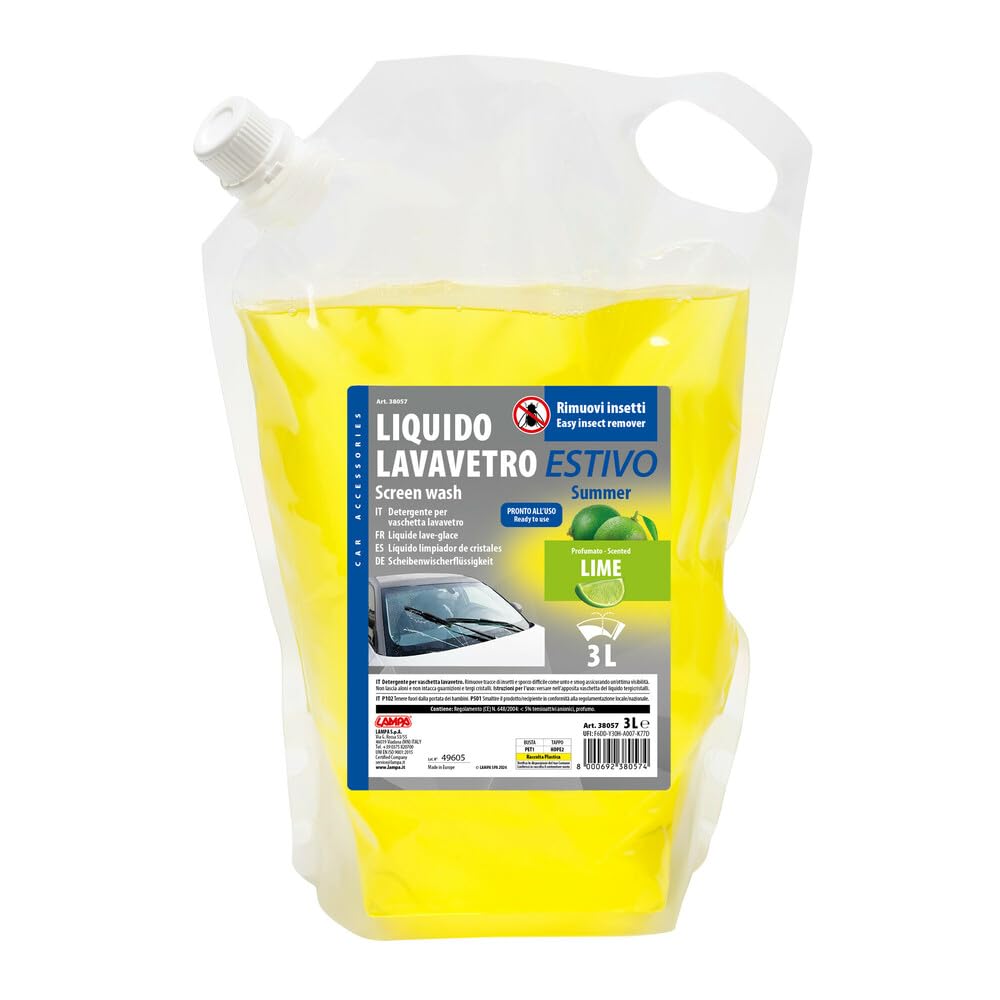  Lampa 38057 Liquido Washer Vetrata Auto No Streaks Fly Repellent 3 Litri
| Lampa 38057 Liquido Washer Vetrata Auto Lime