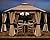 ABCCANOPY 10'x10' Gazebos for Patios Outdoor Hexagonal Gazebo with Netting and Privacy Curtains Beige