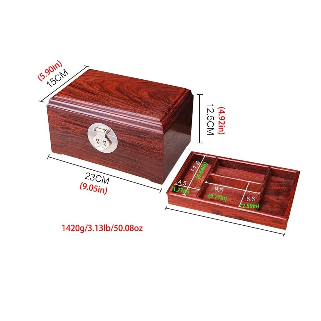 Jewelry Boxes Mahogany Jewelry Storage Box Sandalwood Solid Wood Jewelry Box Ornament Box with Lock Jewelry Boxes