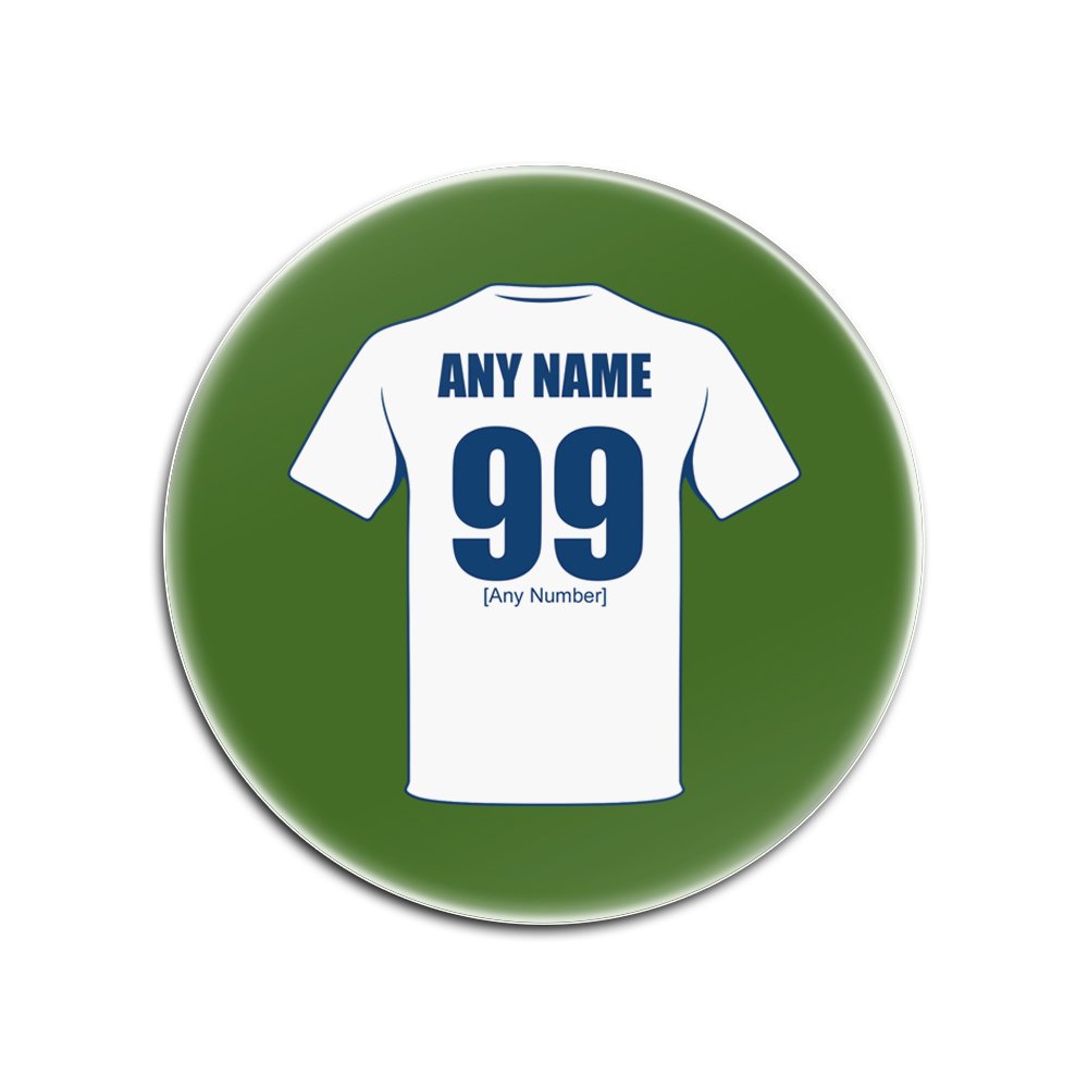 Personalised Gift - Preston North End Round Glass Coaster (Football Club Design Theme, Colour Options) - Any Name/Message on Your Unique Mat Pad - PNE The Whites Lilywhites Invincibles