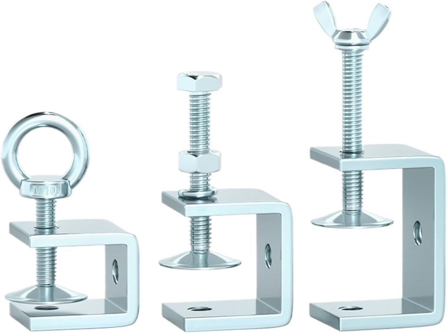 Galvanized Carbon Steel Tiger Clamp Multiple Shapes Open Height 20-130MM Thickened Material Fixed Fixture Clamping Device(Rotundity 45)