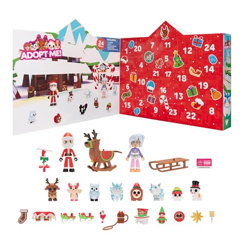 Adopt Me! AME0174 - Adventskalender 24 Überraschungen inkl. Tieren Figuren und exklusivem virtuellen Code