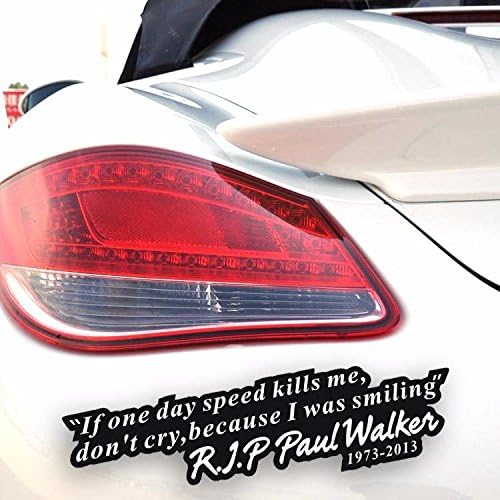 Boutique Sticker Fast & Furious Eternal Paul Walker Motto Window Truck Car Stickers Wall Decals