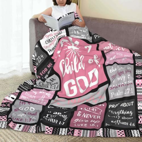 Christian Inspirational Soft Throw Blanket for Women and Men - Faith, Religious, Spiritual Gift - Personalized for Adults/Kids 50"x 60"
