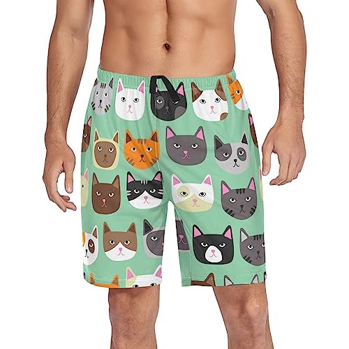 J JOYSAY Tropical Palm Pajama shorts Mens Lounge Sleep Shorts Super Soft Men Pajama Bottoms with Drawstring & Pockets