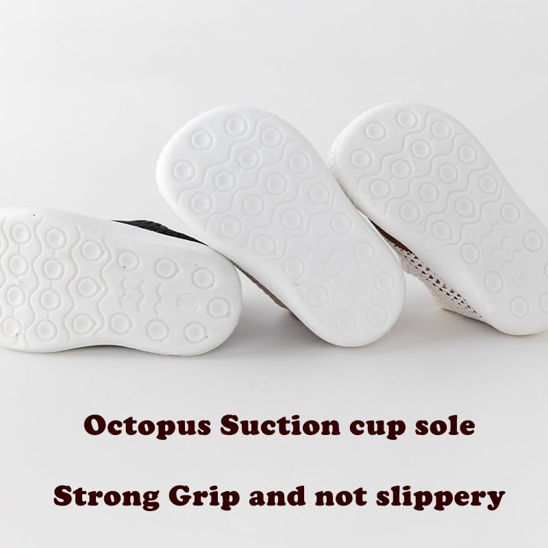 Image of TS WITH TECHSUN Lightweight Baby Boy Girl Soft Soles Shoes, Knitted Breathable Slip-On Mesh Summer Casual Sneakers Floor Socks, Toddler Walking Shoes Infant First Running Kids Shoes