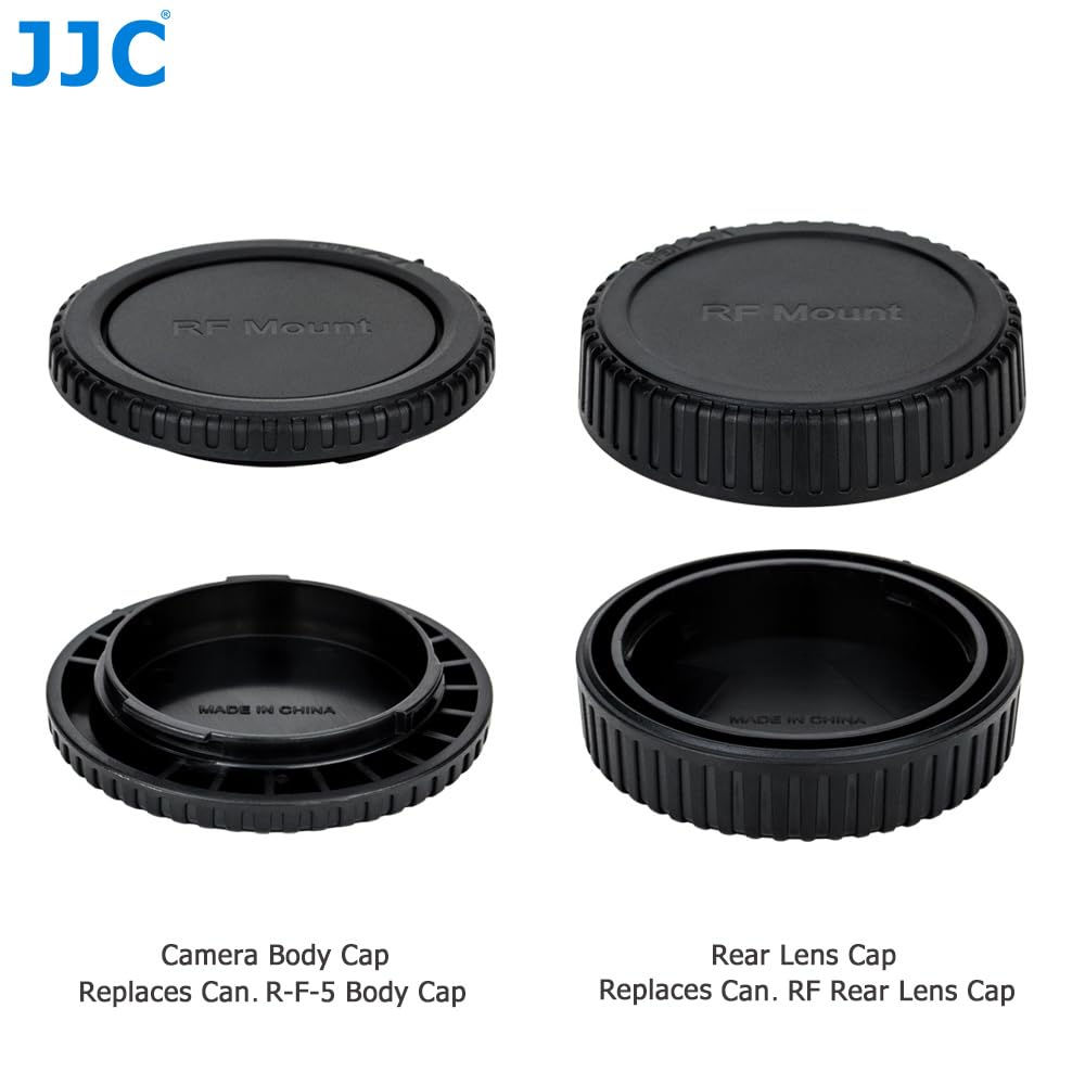 (2 Pack) JJC Lens Posteriore Cap + Tappo Corpo per Canon EOS R Ra RP R3 R5 R5c R6 R6II R7 R8 R10 R50 R100 Fotocamere Mirrorless RF e Obiettivo RF
