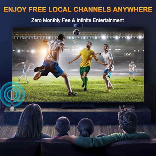 Image of Indoor TV Antenna for Local Channels, Digital Antenna for Smart TV Indoor | Magnetic Base, 4K HD OTA TV Antenna Indoor with 360 Reception and 8.2 ft Cable for TVs with a Built-in ATSC Tuner