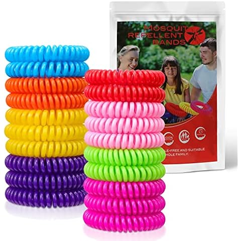 Mosquito Repellent Bracelet 20 Pack - Natural Deet Free Insect Repellent Bands for Adults, Kids & Babies Mosquito Bands Indoor Outdoors up to 300 Hours of Protection Cover