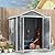 Outsunny Outdoor Storage Shed, 6' x 4.5' Garden Shed with Double Lockable Doors, Vent and Window, Plastic Utility Tool Shed for Backyard, Patio, Garage, Lawn, Gray