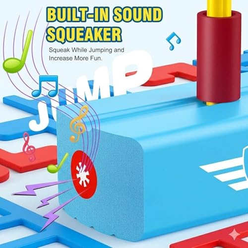 Image of GRAPHENE Kids Pogo Jumper Foam Hopper Toy with Squeaky Sound, Safe Balance Bouncing Stick for Indoor & Outdoor Active Play, Durable Soft Foam Base Jumping Toy for Boys & Girls Age 3 Years+