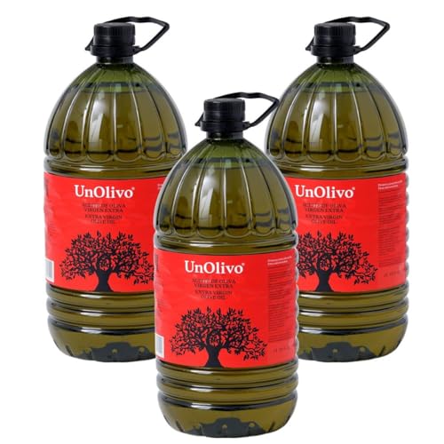 UnOlivo Aceite de Oliva Virgen Extra Pack 3 X 5 Litros Pet | Variedad Picual | Brillante y limpio | Persistencia media