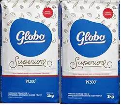 Globo Superiore Farinha de Trigo Tipo 1 W300, 2kg