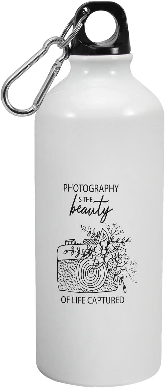 LMV Aluminium Sipper Bottle, Photography Series, Photography is the Beauty, Gift for Photographer, Editor, Composter, Gift for Artist, Unique Gift, Printed Bottle, 3370-AB-600