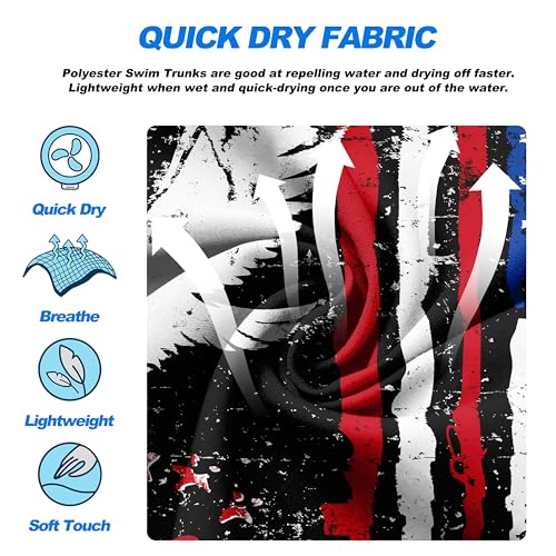 FT FENTENG Mens Swim Trunks Quick Dry Board Shorts with Mesh Lining, Breathable Surf Beach Shorts Swimwear Bathing Suits4