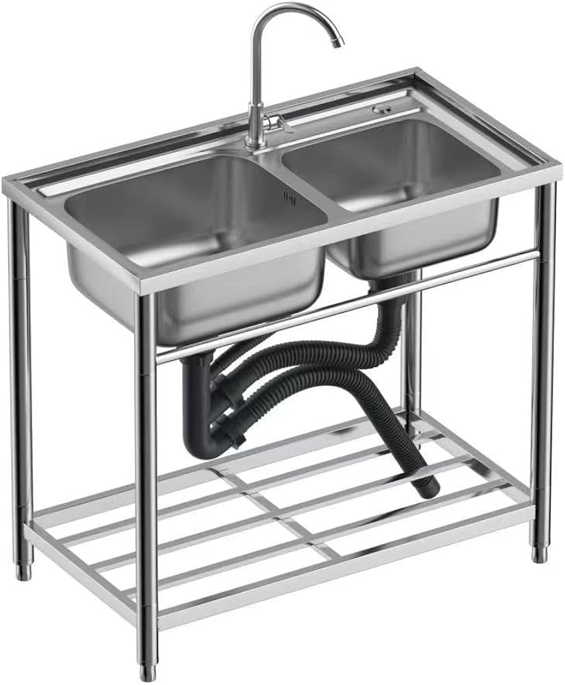 業務用 120㎝幅 2層流し台 シンク 蛇口2個付き 中古 業務用 120㎝幅 2層流し台 シンク 蛇口2個付き 中古