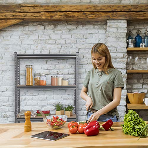 Relaxdays 10034173 Scaffali in Metallo, 4 Ripiani