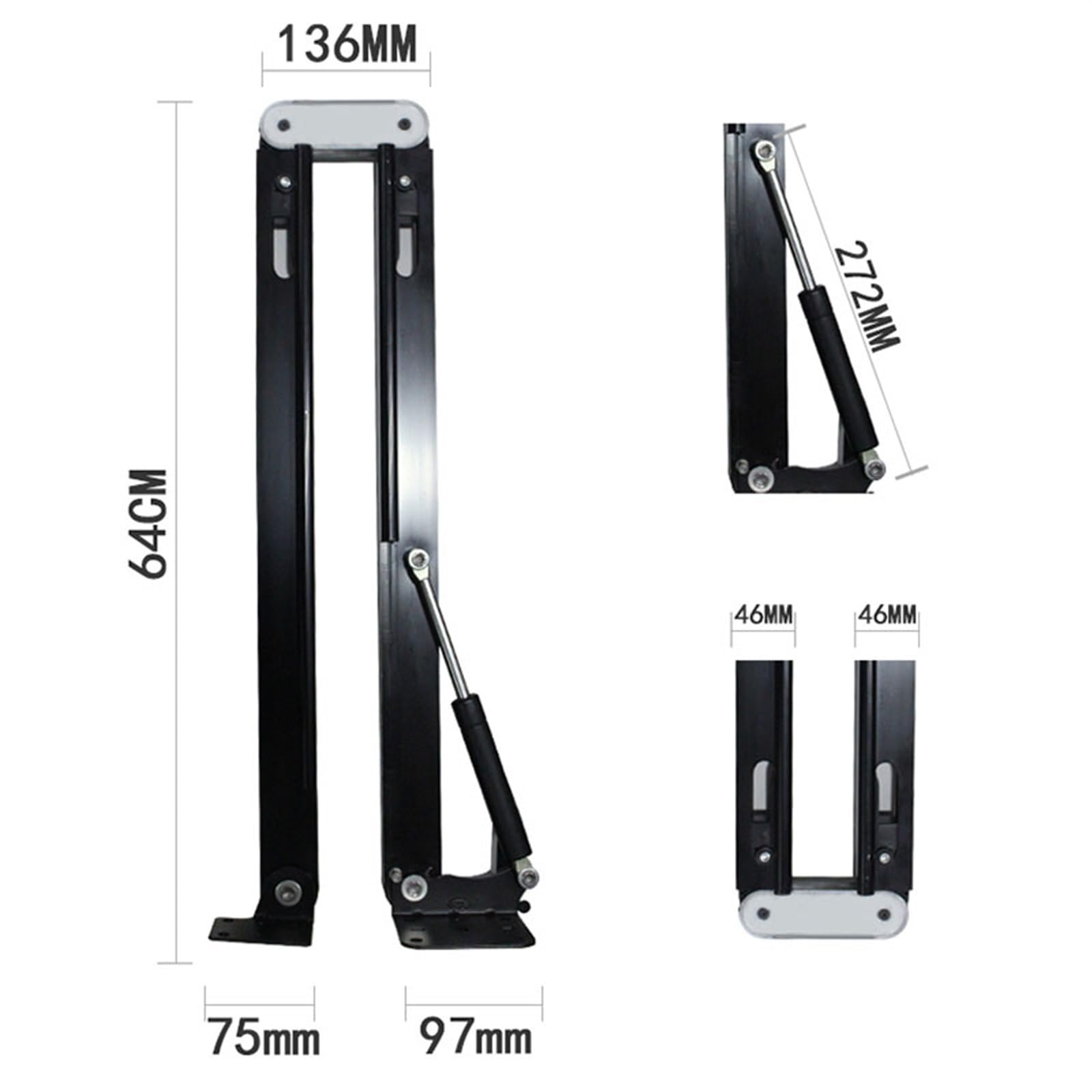Weich Offen 1 stücke Gasfeder Möbelscharniere Kit for Tisch Bett DIY Klapptisch Mechanismus Kit Verstecktes Buch Tisch Hardware Set Schwer Konsole