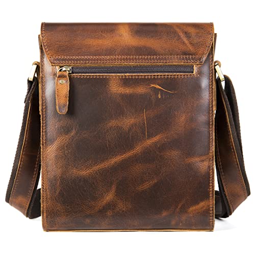 Shoulder Bag Men's Genuine Leather Messenger Bag Vintage Leather Briefcase4